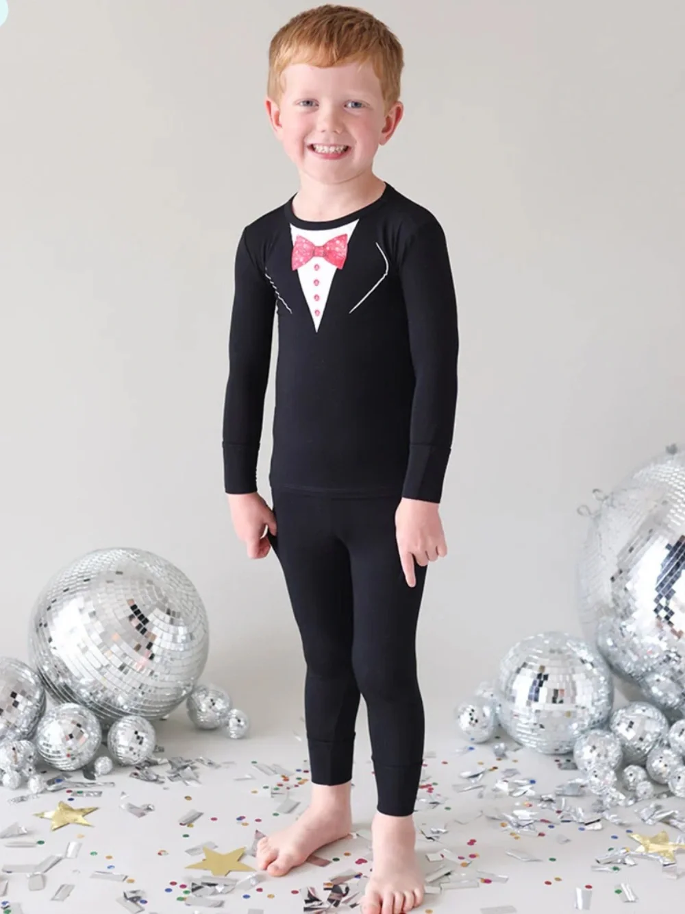 Posh Peanut New Year's Tuxedo Long Sleeve Pajamas